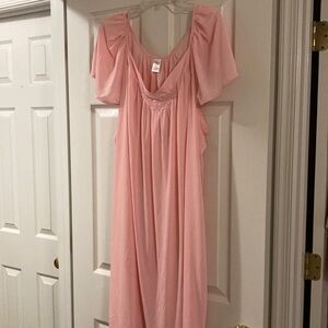 Pink Nightgown with Flutter Sleeves  Never worn